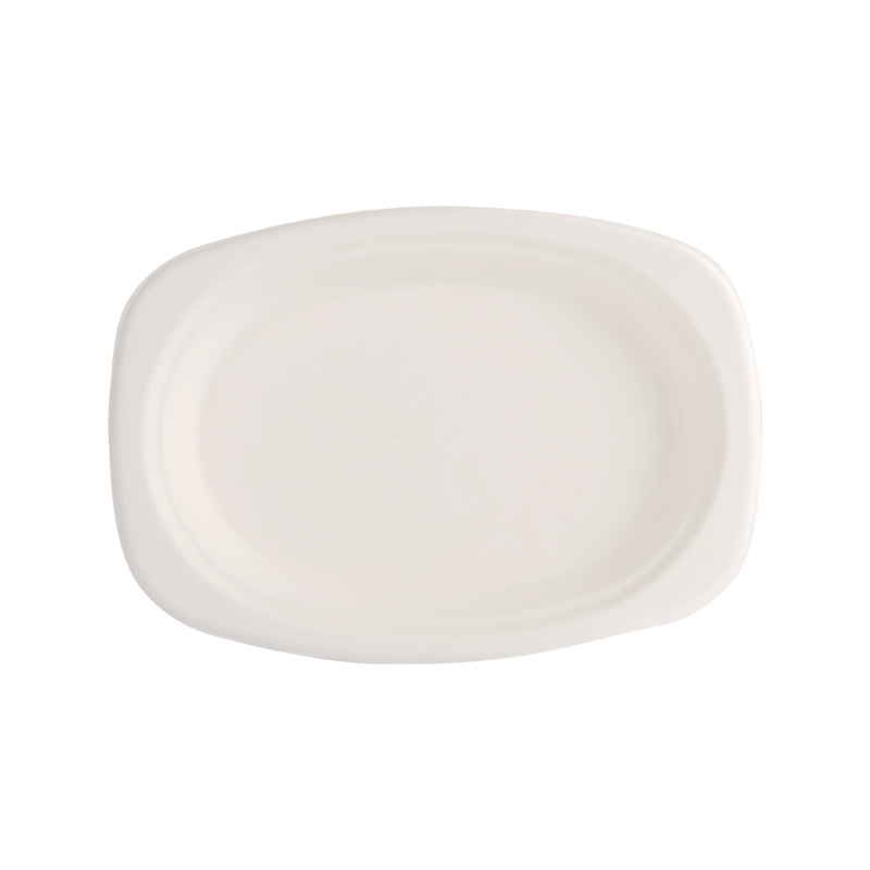 Durable and cheap 9" Oval food plate L23.3*W16.5*H2.2cm