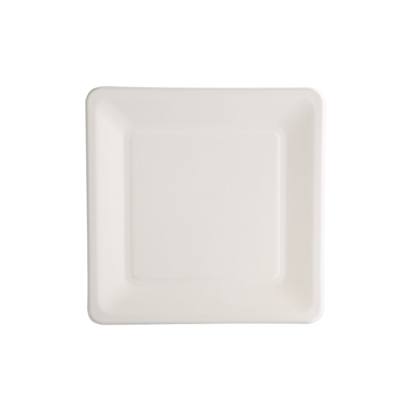 Recycle 6" Biodegradable square tray L16.5*W16.5*H1.3cm