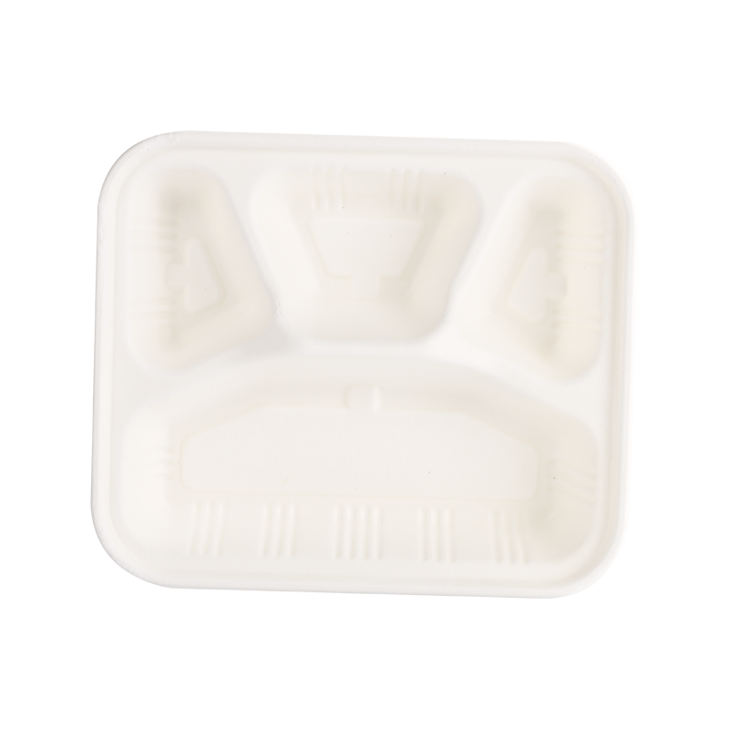 Cost-effective 4-Compartment box with lid L23.2*W19.8*H5.0cm