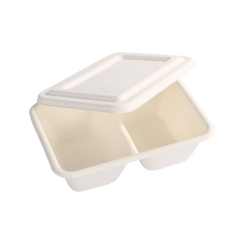 Reliable 630ml 2-Compartment box with lid L18.5*W12.5*H6.0cm