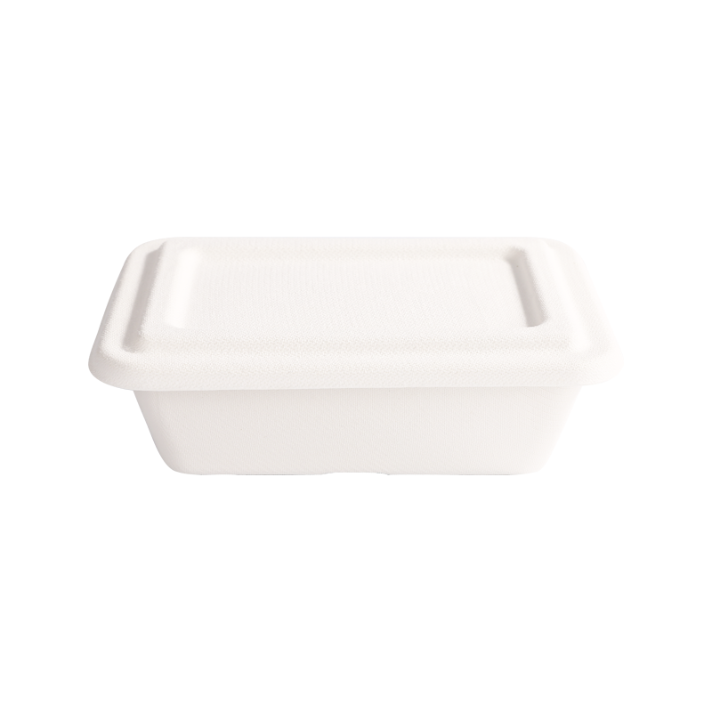 Recycling 680ml Single compartment box with lid L18.5*W12.5*H6.0cm