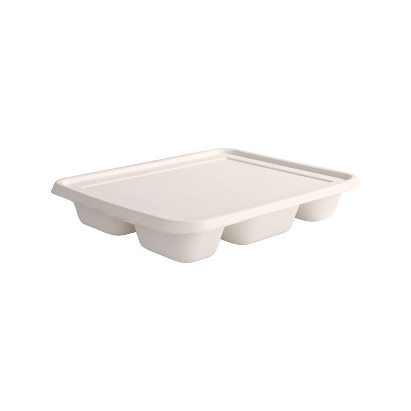 Degradable 5-Compartment Lunch Box L26*W22*H4.5cm