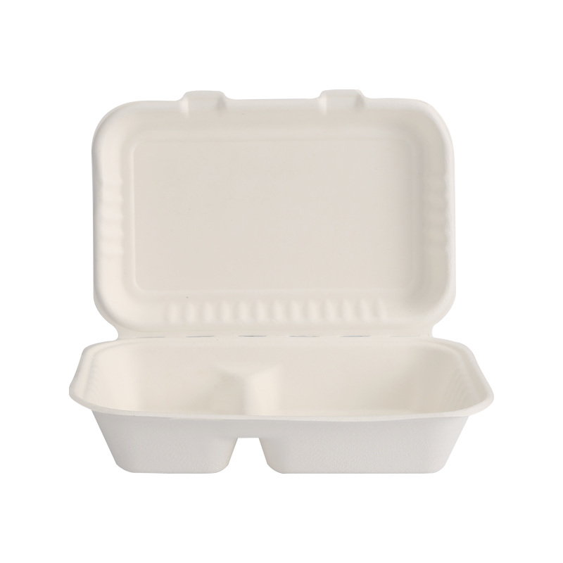 Recycle 2-Compartment 34 oz clamshell L23*W16.2*H2.5/4.8cm
