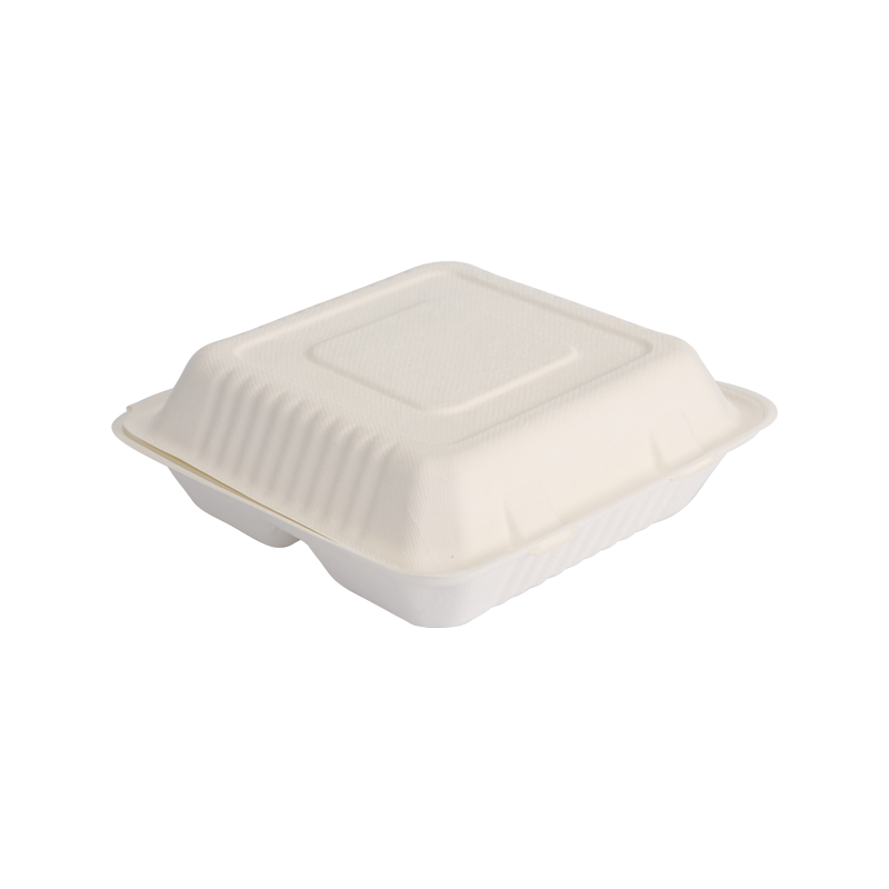Environmental Protection 9" x 9" 3-Compartment clamshell L23.2*W23*H3.5/4.8cm
