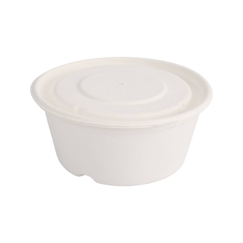 Energy saving 800ml Bowl-bagasse with lid L16.1*H6.9cm