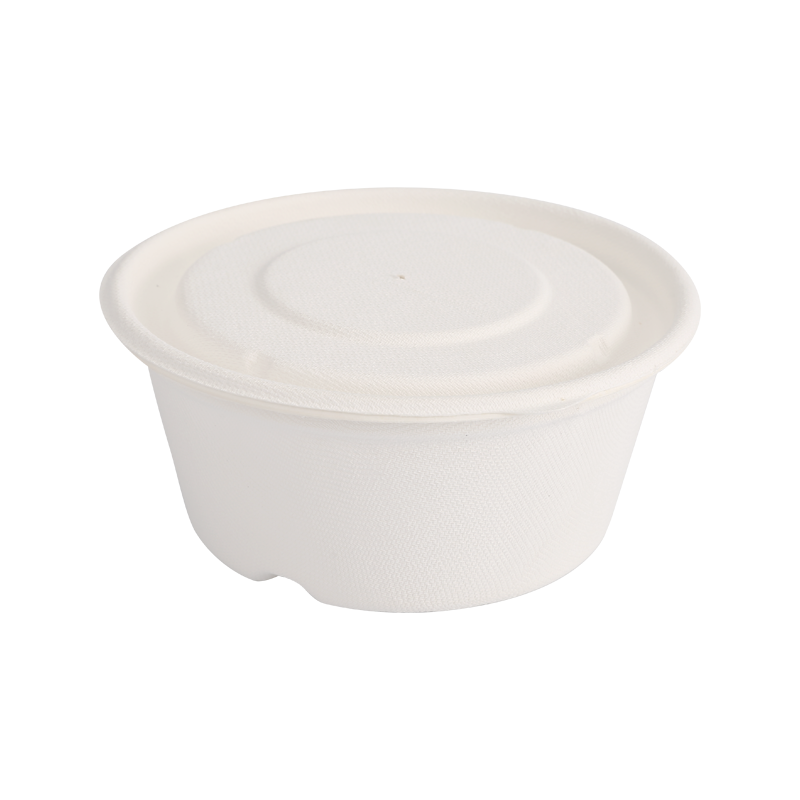 Reliable 1200ml Larger Bowl-bagasse with lid/cover L18*H8.0cm