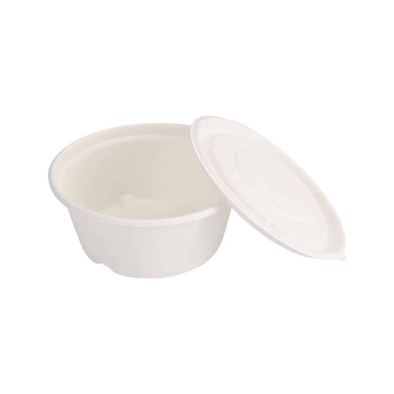 Energy saving 800ml Bowl-bagasse with lid L16.1*H6.9cm