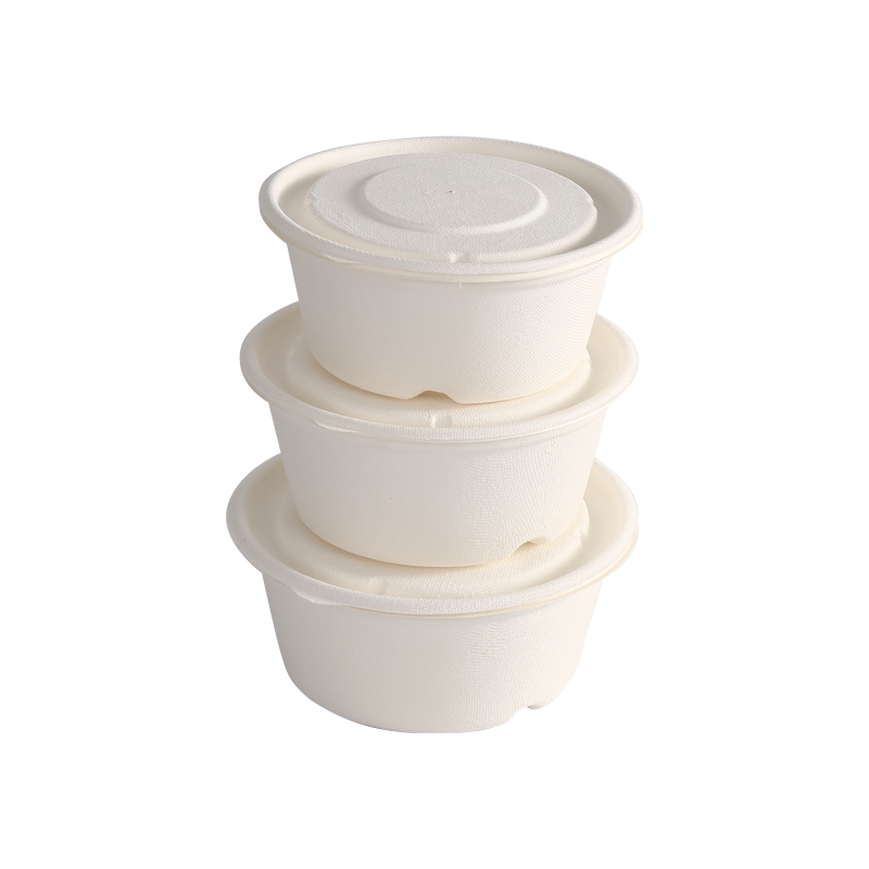 Cost-effective 1000ml Middle bowl-bagasse with lid L17.1*H7.4cm